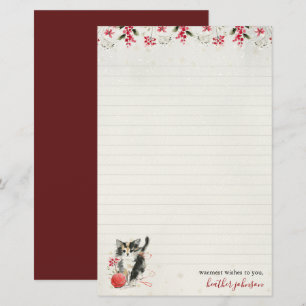 Hearthlight Notes Winter Cozy Kitten Persoonlijk Briefpapier