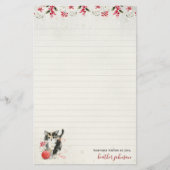 Hearthlight Notes Winter Cozy Kitten Persoonlijk Briefpapier (Voorkant)