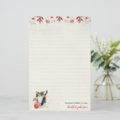 Hearthlight Notes Winter Cozy Kitten Persoonlijk Briefpapier (Staand voorkant)