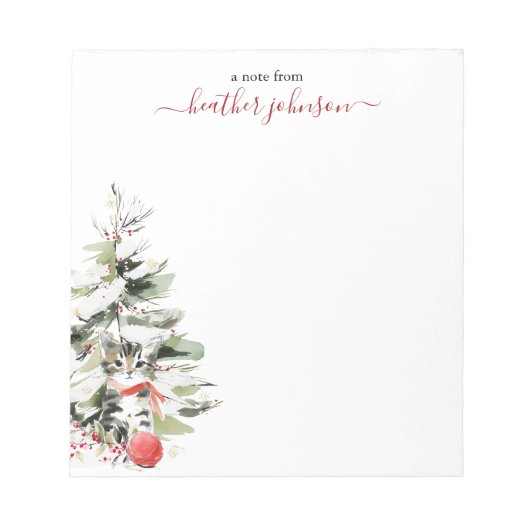 Hearthlight Notes Winter Cozy Kitten Persoonlijk Notitieblok (Voorkant)