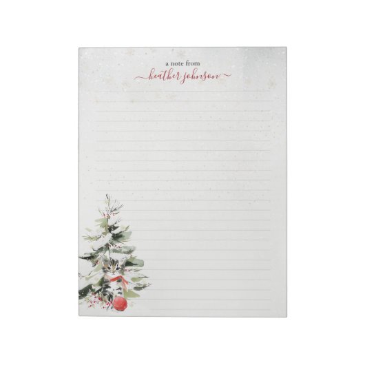 Hearthlight Notes Winter Cozy Kitten Persoonlijk Notitieblok (Linkerzijde)