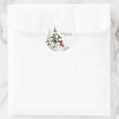 Hearthlight Notes Winter Cozy Sneeuwman Persoonlij Ronde Sticker (Tas)