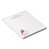 Hearthlight Notes Winter Robin Bird Personalized Notitieblok (Schuin)