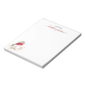 Hearthlight Notes Winter Robin Bird Personalized Notitieblok (Linkerzijde)