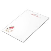 Hearthlight Notes Winter Robin Bird Personalized Notitieblok (Schuin)