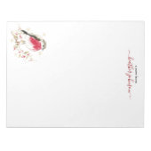 Hearthlight Notes Winter Robin Bird Personalized Notitieblok (Voorkant)