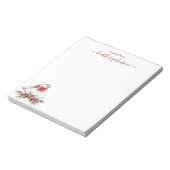 Hearthlight Notes Winter Robin Bird Personalized Notitieblok (Linkerzijde)