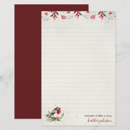 Hearthlight Notes Winter Robin Vogel Persoonlijk Briefpapier