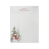 Hearthlight Notes Winter Snowman Personalized Notitieblok (Linkerzijde)