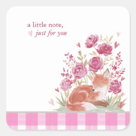 Hearthlight Notities Een Beetje Liefde Romantische Vierkante Sticker