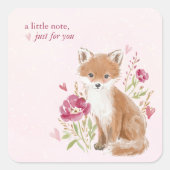 Hearthlight Notities Een Beetje Liefde Romantische Vierkante Sticker (Voorkant)