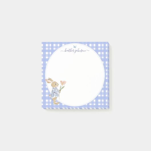 Hearthlight Notities Lente Zachte Weide Gingham Post-it® Notes (Voorkant)