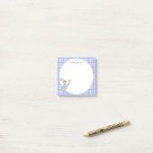 Hearthlight Notities Lente Zachte Weide Gingham Post-it® Notes (Op bureau)