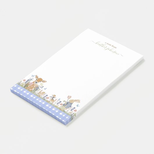 Hearthlight Notities Lente Zachte Weide Gingham Post-it® Notes (Schuin)