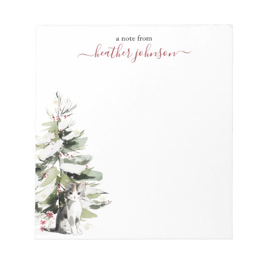 Hearthlight Notities Winter Cozy Kitten Persoonlij Notitieblok (Voorkant)