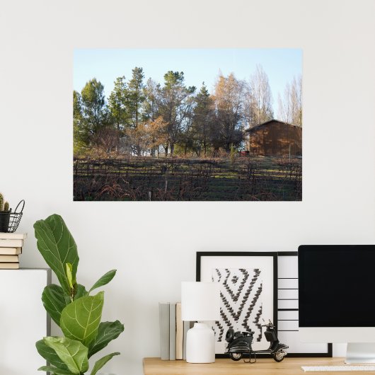 Hearthstone Vineyard in Paso Robles, CA Poster (Thuiskantoor)