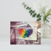 Hearthues (Crayon Love) Briefkaart (Staand voorkant)