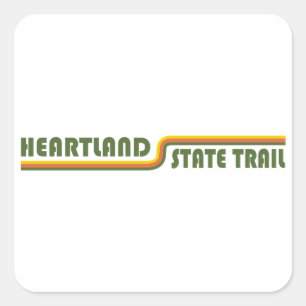 Heartland State Trail Vierkante Sticker