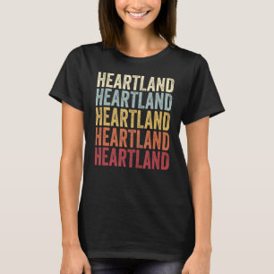 Heartland Texas Heartland TX Retro  tekst T-shirt
