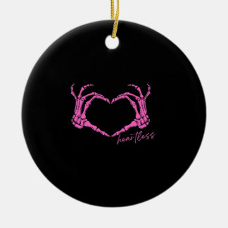 Heartless Skeleton Hands Classic Keramisch Ornament