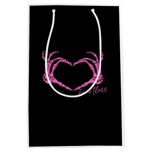 Heartless Skeleton Hands Classic Medium Cadeauzakje (Voorkant)