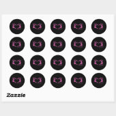 Heartless Skeleton Hands Classic Ronde Sticker (Vel)