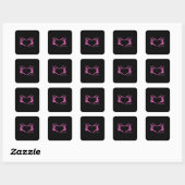 Heartless Skeleton Hands Classic Vierkante Sticker (Vel)