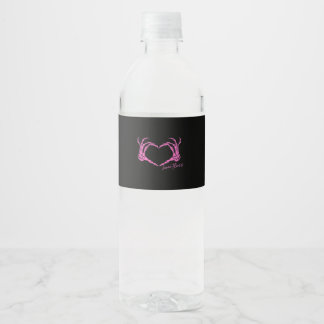 Heartless Skeleton Hands Classic Waterfles Etiket