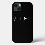 Heartline Snowmobile Gift Idea Snowmobiing Case-Mate iPhone Case (Achterkant)