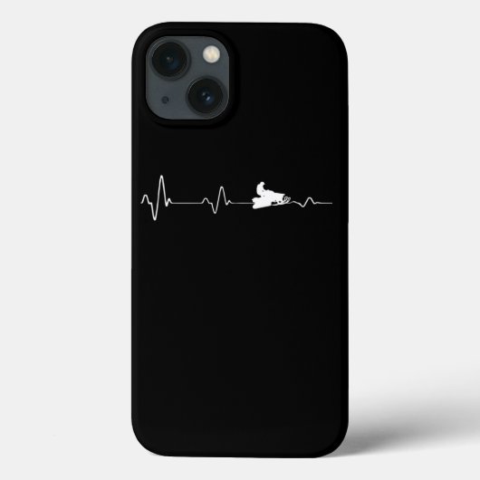 Heartline Snowmobile Gift Idea Snowmobiing Case-Mate iPhone Case (Achterkant)