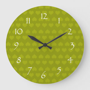 Heartlines-Moss Green Grote Klok