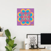 HeartMandala met HeartSpring Poem Poster (Thuiskantoor)