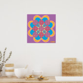 HeartMandala met HeartSpring Poem Poster (Keuken)