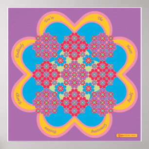 HeartMandala met HeartSpring Poem Poster