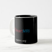 HeartMRI-mok koffie Tweekleurige Koffiemok (Voorkant links)