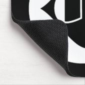 Hearts2Tails White Graphic Logo met tekstMuismat Muismat (Hoek)