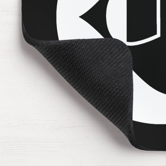 Hearts2Tails White Graphic Logo met tekstMuismat Muismat (Hoek)