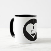 Hearts2Tails zwarte grafische Logo koffie Mok (Voorkant links)