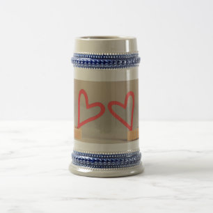 Hearts 22 oz Stein Bierpul