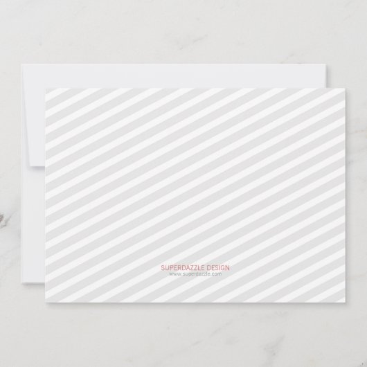 Hearts 25th Silver Wedding Jubileum Party Kaart (Achterkant)