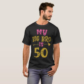 Hearts 50th Bday For Big Brother From Sister Broth T-shirt (Voorkant volledig)