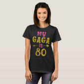 Hearts 80th Bday For Gaga From Grandchild T-shirt (Voorkant volledig)
