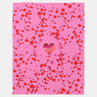 "Hearts" Aangepaste fleece Blanket, 60 x 80" Deken