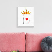 Hearts Ace met Queen Crown Canvas Afdruk (Insitu (Woonkamer))