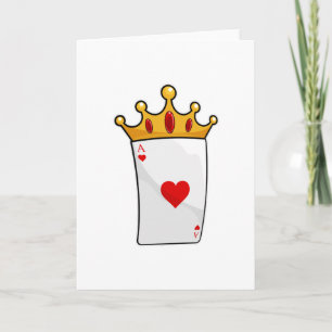 Hearts Ace met Queen Crown Kaart