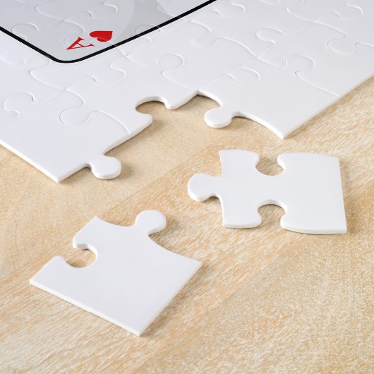 Hearts Ace met Queen Crown Legpuzzel (Zijkant)