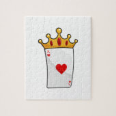 Hearts Ace met Queen Crown Legpuzzel (Verticaal)