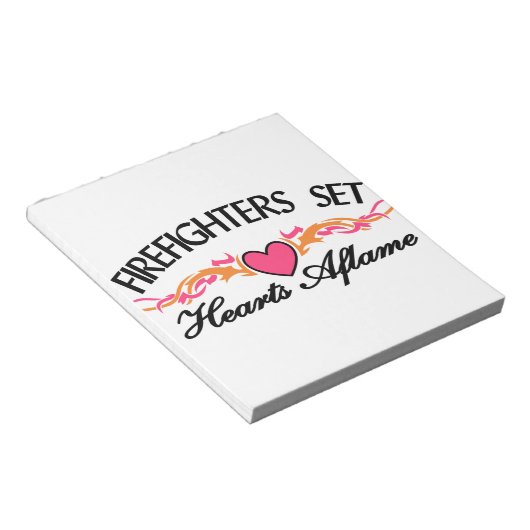 Hearts Aflame Notitieblok (Schuin)