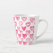 Hearts Aflutter Ceramic Latte Mok (Rechts)