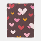 Hearts Aflutter Fleece Deken (Voorkant)